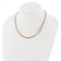 14K Yellow Gold Polished Fancy Oval Links Curb Necklace
