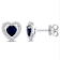 Sapphire and Diamond 14K White Gold Earrings 1.6ctw