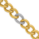 18K Yellow Gold with White Rhodium Diamond Curb 7.75-inch Bracelet 0.70ctw