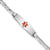 Rhodium Over 14k White Gold Medical Soft Diamond Shape Red Enamel
Mariner Link ID Bracelet