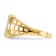 10K Two-tone Yellow and White Gold Men's Cubic Zirconia Cluster Ring