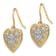 14K Two-tone Gold Polished Filigree Hearts Dangle Earrings