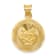 14K Yellow Gold Polished and Diamond-cut Baptism Circle Pendant
