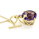 Amethyst And Lab-Created Moissanite Toggle Necklace In 18K Gold Over
Sterling Silver 7.09ctw