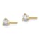 14K Yellow Gold Lab Grown Diamond 1/4ctw VS/SI GH Screw Back 3-Prong Earrings