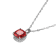 Red And White Cubic Zirconia Platinum Over Silver January Birthstone
Pendant With Chain 7.23ctw