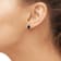 Black Sapphire Rhodium Over Sterling Silver Earrings 1.15ctw