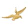 14k Yellow Gold Diamond-Cut and Satin Seagull Pendant