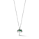 Rachel Zoe CZ Puffed Mushroom Pendant Necklace in Rhodium Over Sterling Silver
