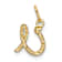 10K Yellow Gold Polished Letter u Initial Charm
