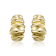 Waffled Wave Chunky Drop Earrings In 14K Gold Over Brass