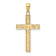 14k Yellow Gold Rope Cross Pendant