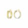 14K Yellow Gold Over Sterling Silver Wide Gold Color Glitter Clear
Acrylic Hoops
