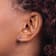 Rhodium Over 14K White Gold Heart Lab Created Pink Sapphire Earrings