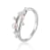 Pearl Cluster Rhodium Over Sterling Silver Ring
