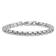 Rhodium Over Sterling Silver 6.0mm Box 8.5 Inch Chain