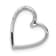 Rhodium Over 14k White Gold Diamond Vintage Heart Chain Slide Pendant