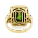 Green Turquoise And Chrome Diopside Ring In 18K Gold Over Sterling
Silver 0.21ctw