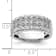 Rhodium Over 14K White Gold Pave Diamond Wedding Band 1.59ctw