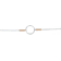 Two-Tone Halo Station Bracelet In Sterling Silver And 18K Rose Gold Over
Sterling Silver