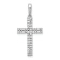 Rhodium Over 14k White Gold Diamond Cross Pendant