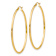 14k Yellow Gold Polished 1 15/16" Tube Hoop Earrings