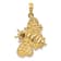 14k Yellow Gold Enameled 3D Multi-color Enamel Bumblebee Pendant