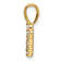 14K Yellow Gold Lab Grown Diamond Letter V Initial Pendant