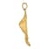 14k Yellow Gold Polished and Textured Stingray Charm