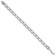 Rhodium Over 14k White Gold 7mm Triple Link Charm Bracelet