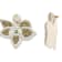 White Seed Beads With Clear Crystal Butterfly Earring