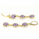 Amethyst Dangle Earrings In 18K Gold Over Sterling Silver 9.00ctw