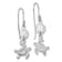 Rhodium Over Sterling Silver Sand Dollar And Turtle Dangle Earrings