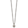 Sterling Silver Antiqued with 14K Accent Diamond Necklace