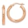10k Rose Gold 21mm x 3mm Textured Hinged Hoop Earrings