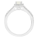 6x4mm Emerald Cut Opal 1/4 ctw Diamond Rhodium Over Sterling Silver Halo Ring