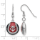 Rhodium Over Sterling Silver MLB LogoArt Minnesota Twins Enamel Earrings