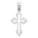 Rhodium Over 14k White Gold Polished Reversible Cross Pendant