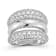 Rachel Zoe CZ Triple Dome Stacked Ring in Rhodium Over Sterling Silver