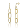 Cascading Chain Drop Earrings In 14K Gold Over Brass