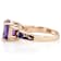 Amethyst Asscher And Purple Turquoise Inlay Ring In 18K Rose Gold Over
Sterling Silver 3.15ct