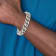White Cubic Zirconia Stainless Steel Men's Bracelet