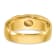 10K Two-tone Yellow and White Gold Men's Polished and Satin Grooved
3-Stone A Diamond Ring 0.15ctw