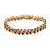 Green Lab Quartz, Blue Lab Sapphire & Lab Ruby 18k Yellow Gold Over
Silver Bracelet 11.38ctw