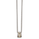 Sterling Silver Antiqued with 14K Accent Diamond Pendant Necklace