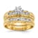 14K Yellow Gold Polished Finished Engagement Ring 0.09ctw
