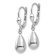 Rhodium Over 14k White Gold Polished Teardrop Dangle Earrings