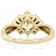 Diamond Simulant And Lab-Grown Diamond Ring In 18K Gold Over Sterling
Silver 3.55ctw