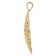14K Two-tone Gold  Diamond-Cut Textured Fancy Swirl Pendant