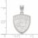 Rhodium Over Sterling Silver NHL LogoArt Florida Panthers Large Pendant
